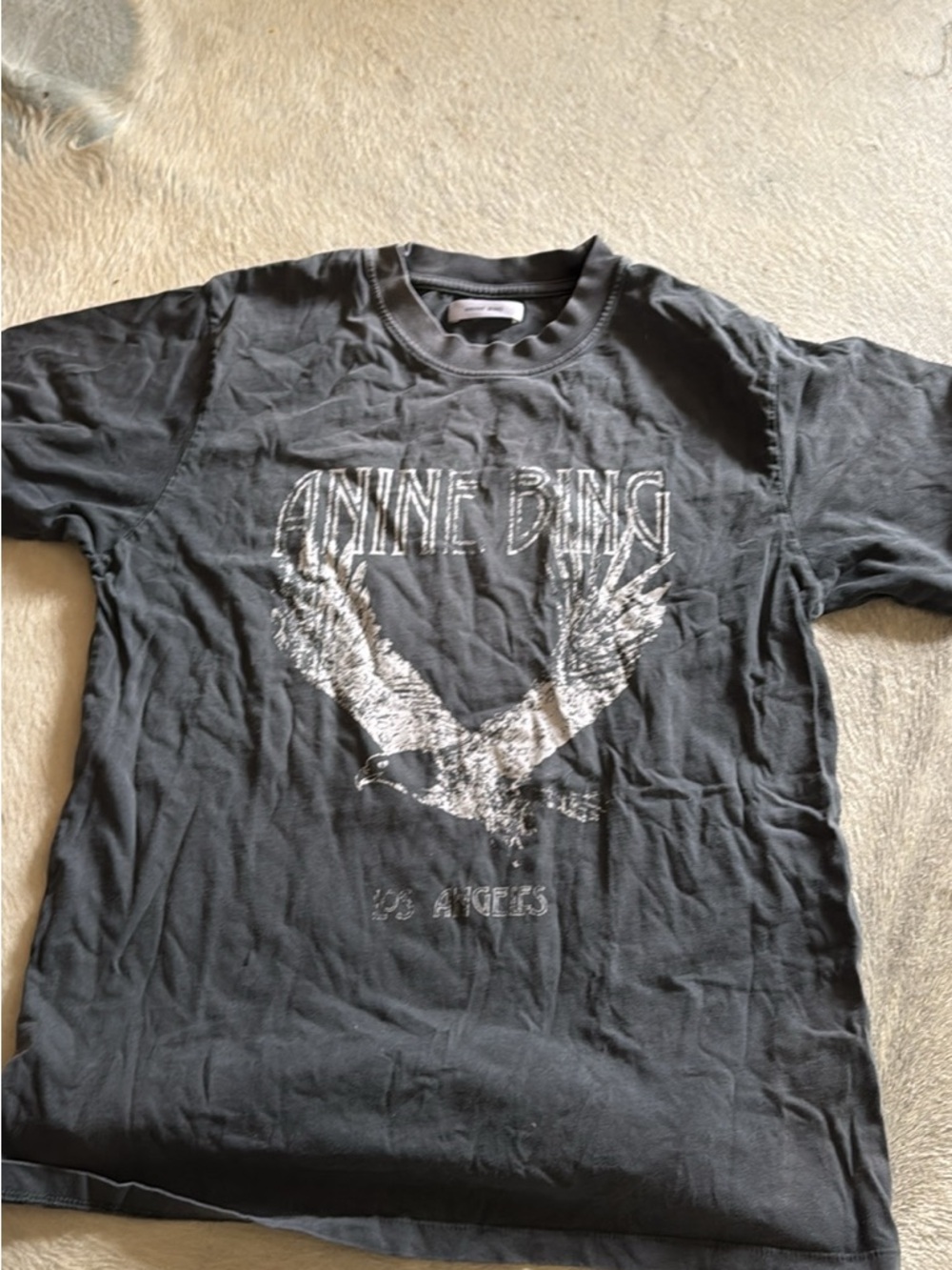 Anine Bing Black Graphic Eagle Tee - Men's Short Sleeve